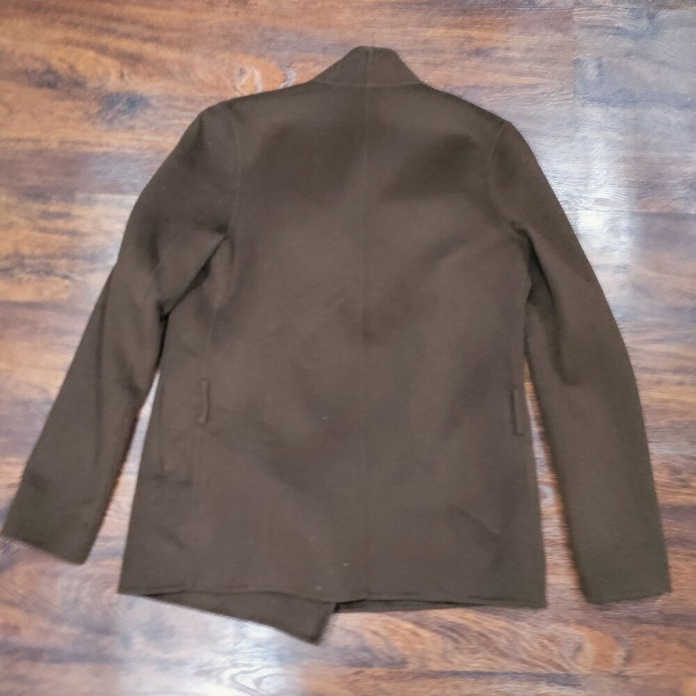 Joseph Brown Open Front Asymmetrical Cashmere Wool Lisa Jacket Women's Size M - Picture 4 of 14